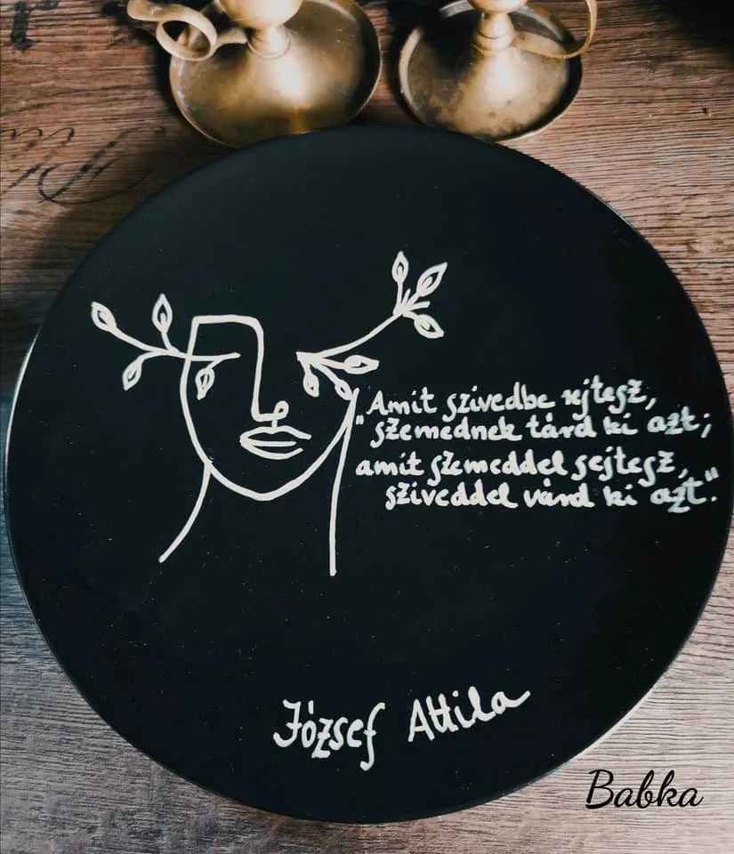 József Attila verses tányér