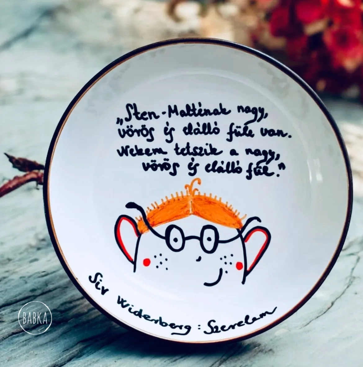 Nagy peremes tál (svéd gyermekversek) - 20cm