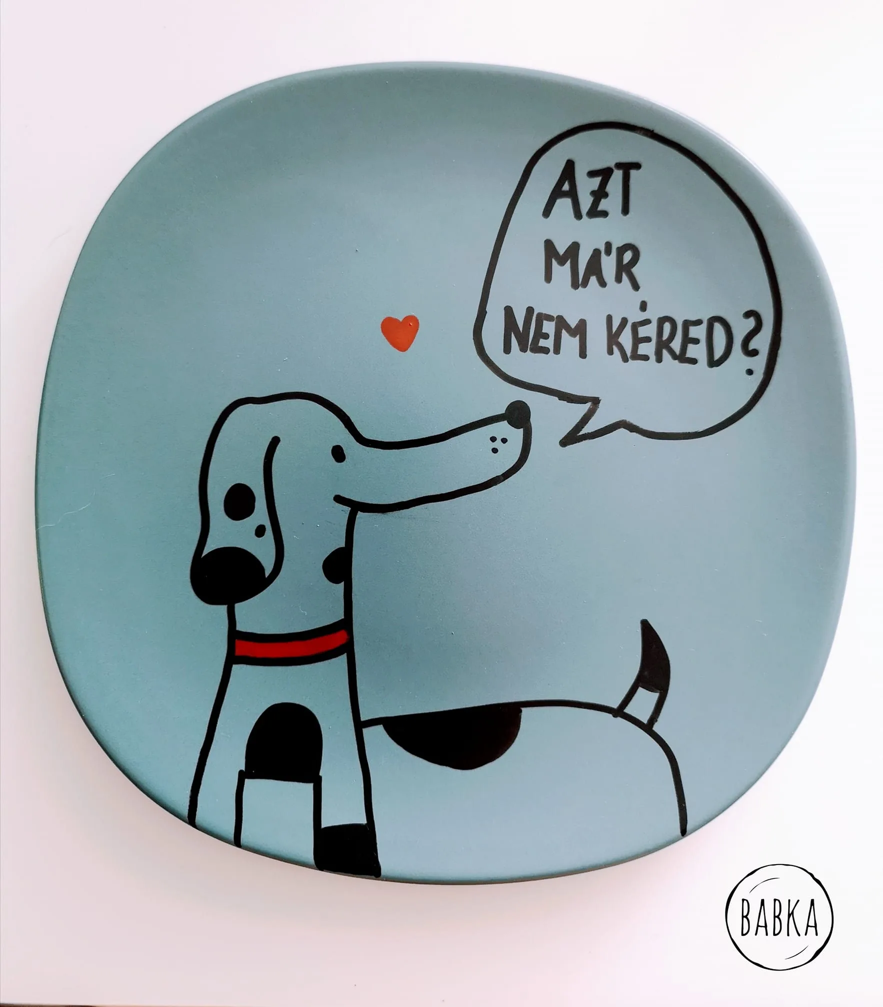 Kutyusos tányér (feketében is elérhető)