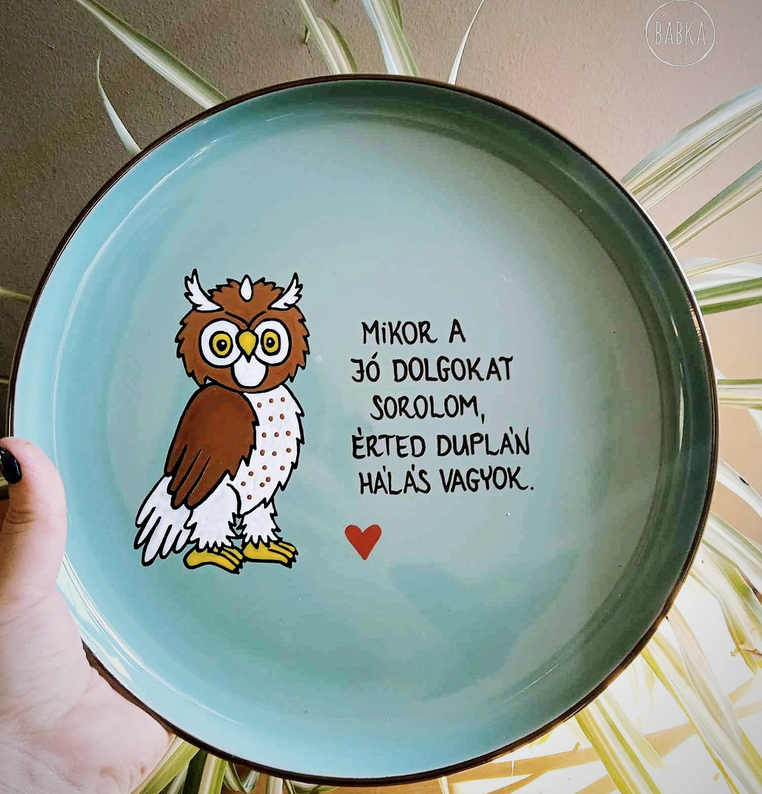 Hála (bagoly) tányér
