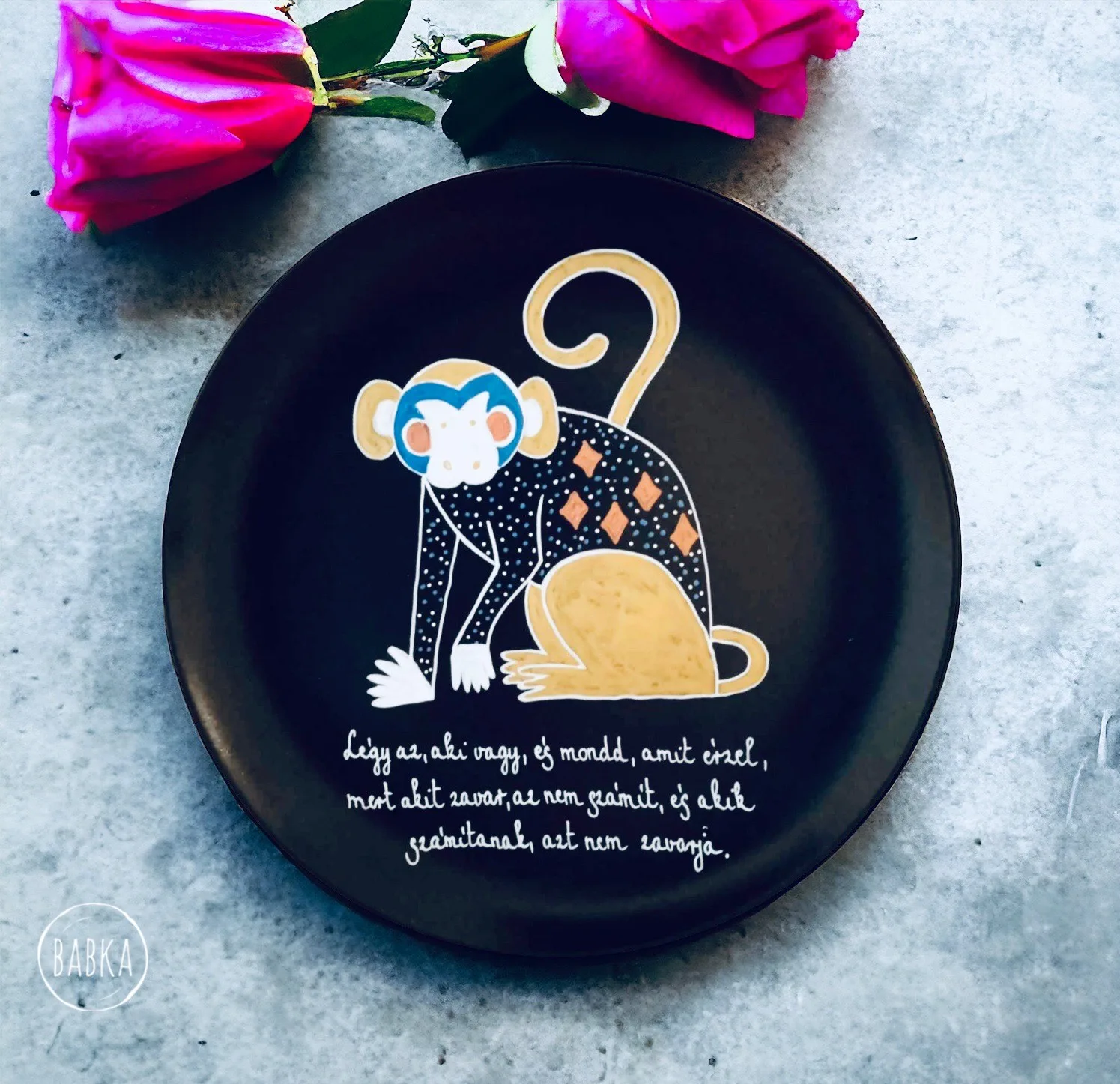 Légy önmagad! (majom) 26cm (Légy az, aki vagy és mondd amit érzel, mert akit zavar, az nem számít, és akik számítanak, azt nem zavarja.)