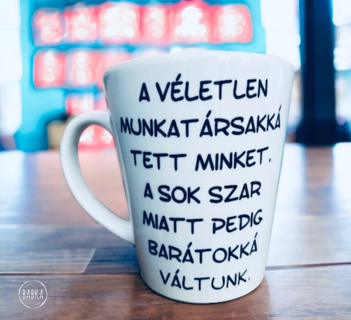Munkahelyi barátság bögre (tejeskávés)