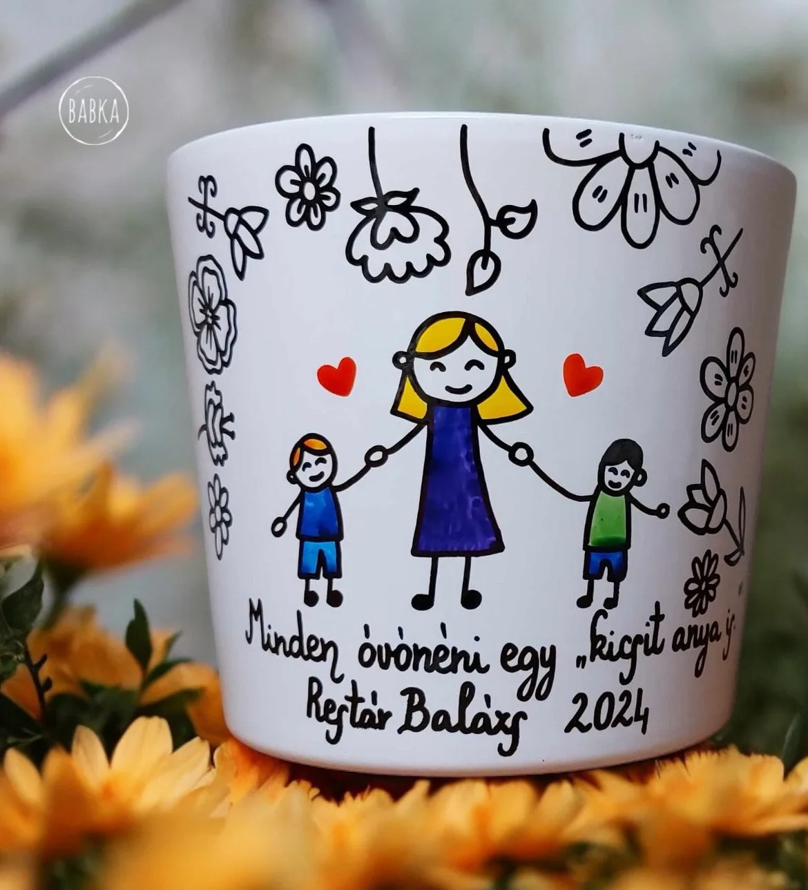 Ballagási kaspó  (személyre szabható)