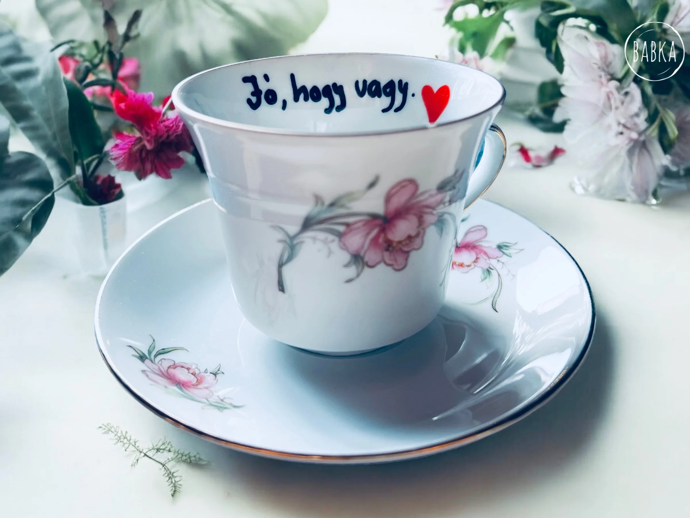 Jó, hogy vagy. (vintage porcelán csésze) (limitált)