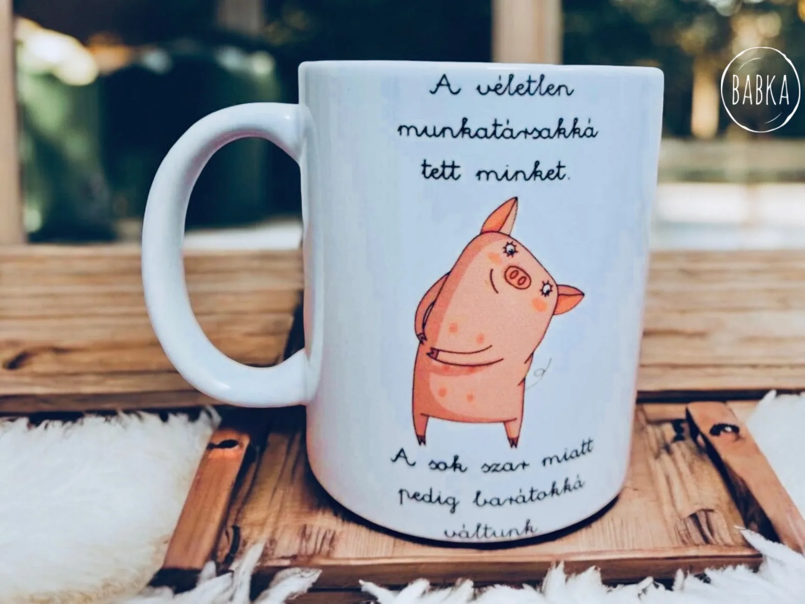 Munkahelyi barátság bögre (malac)