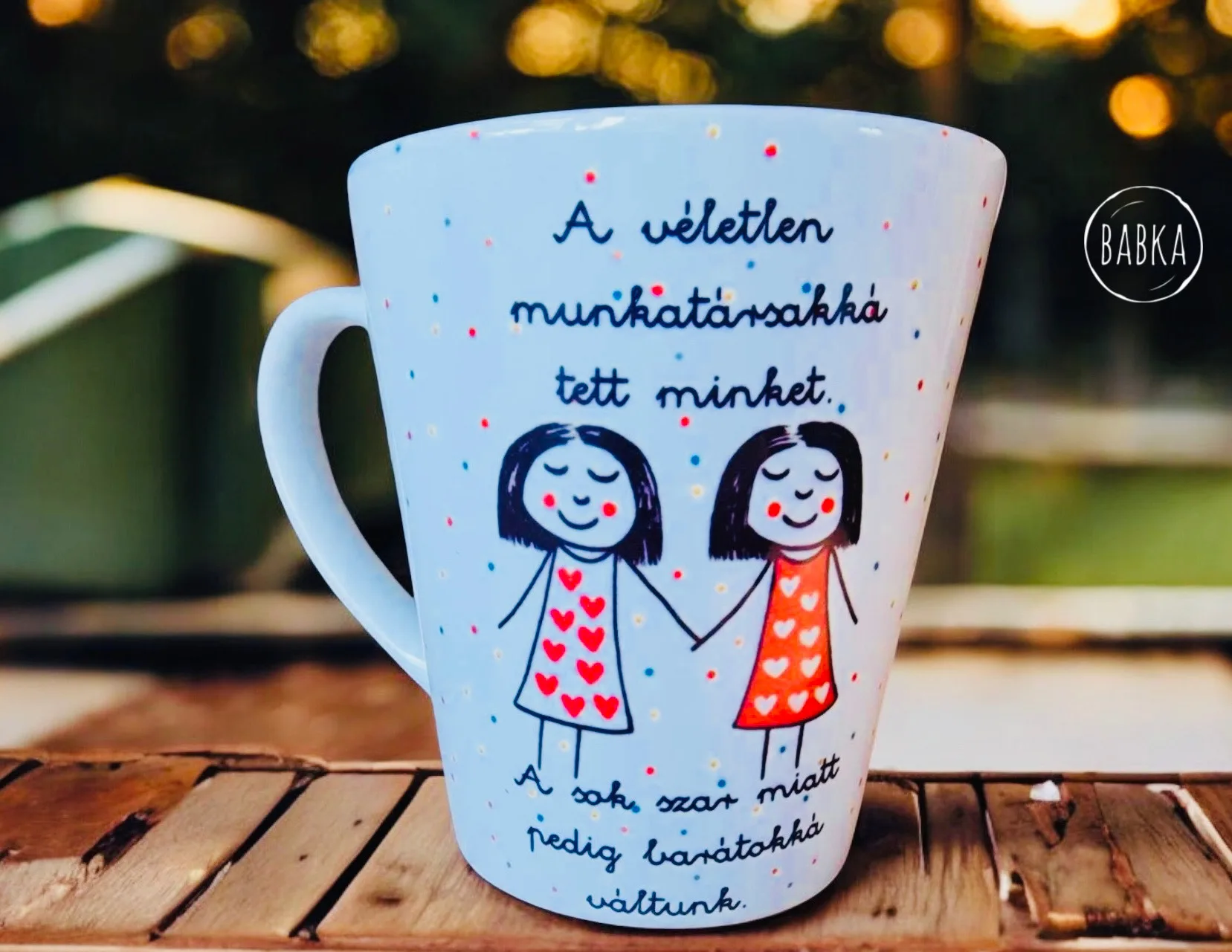 Munkahelyi barátság bögre (barátnők) (tejeskávés)