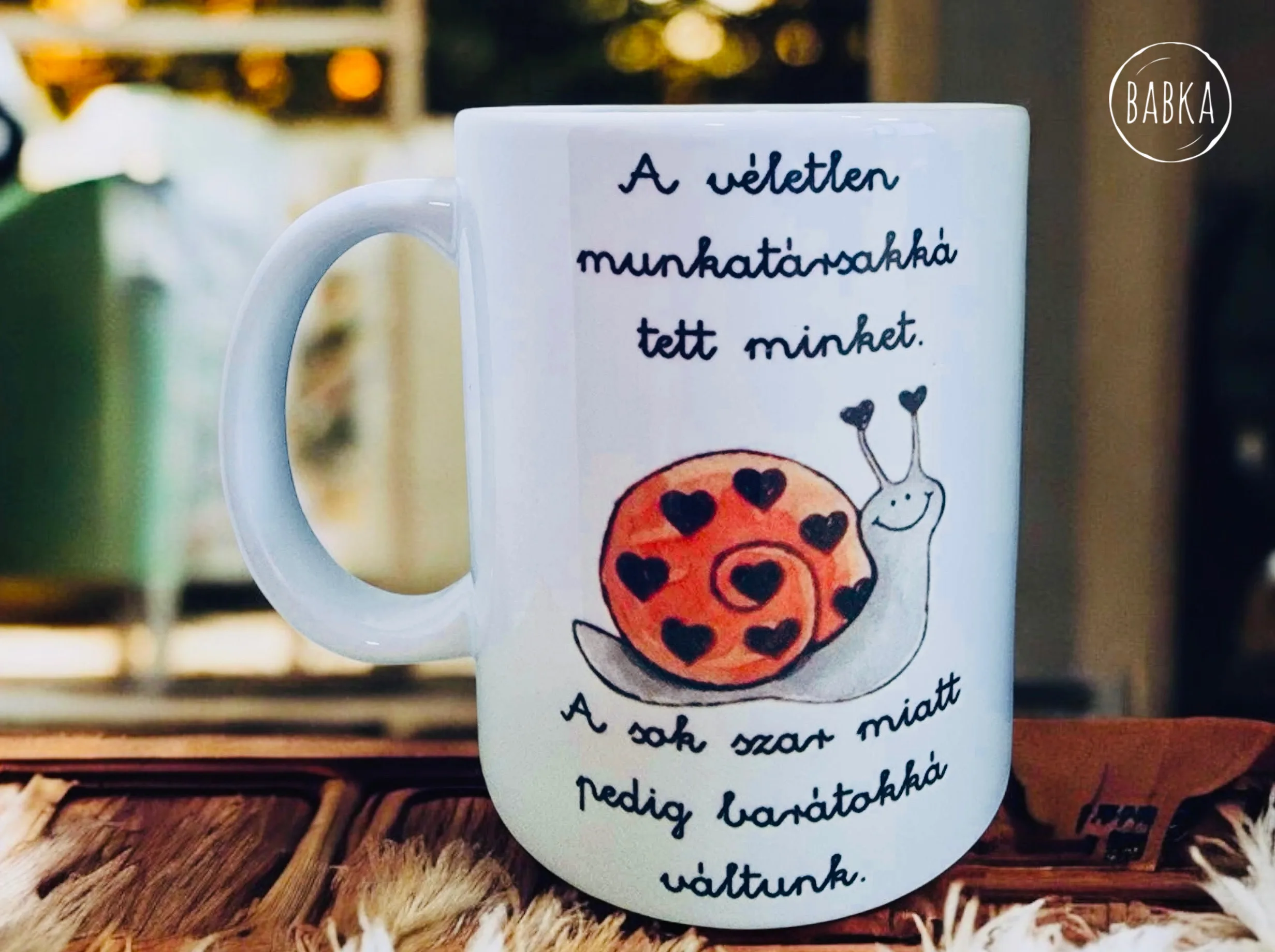 Munkahelyi barátság bögre (csiga)