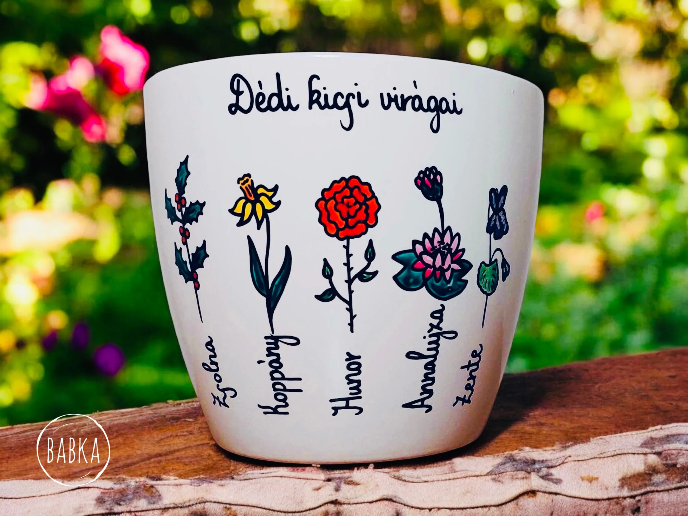 Dédi kaspó (személyre szabható)