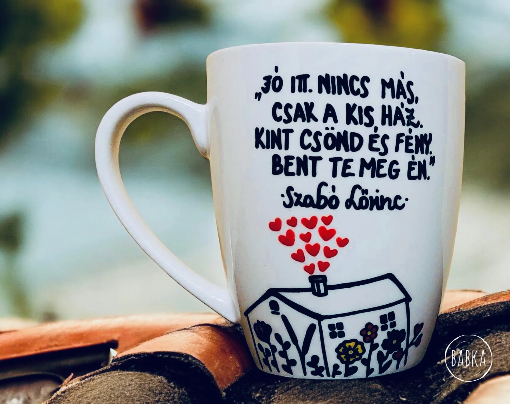 "Kis ház" bögre (Szabó Lőrinc)