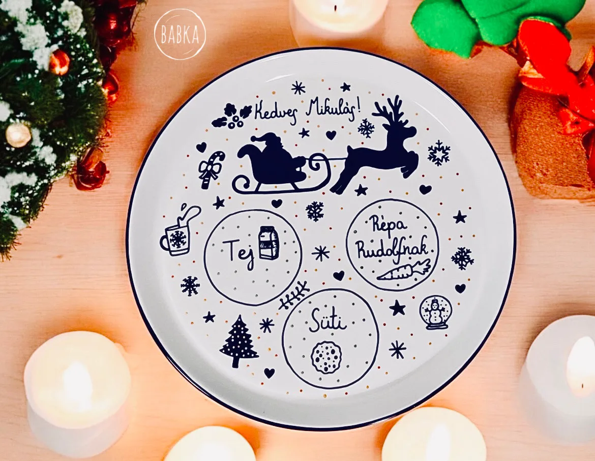 Mikulás váró tál (27cm)
