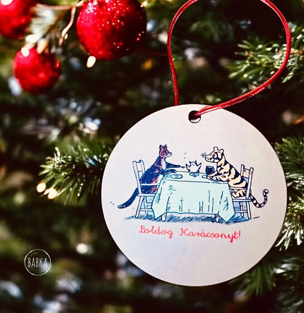 Tigris és Kanga (Micimackó) (karácsonyfadísz)