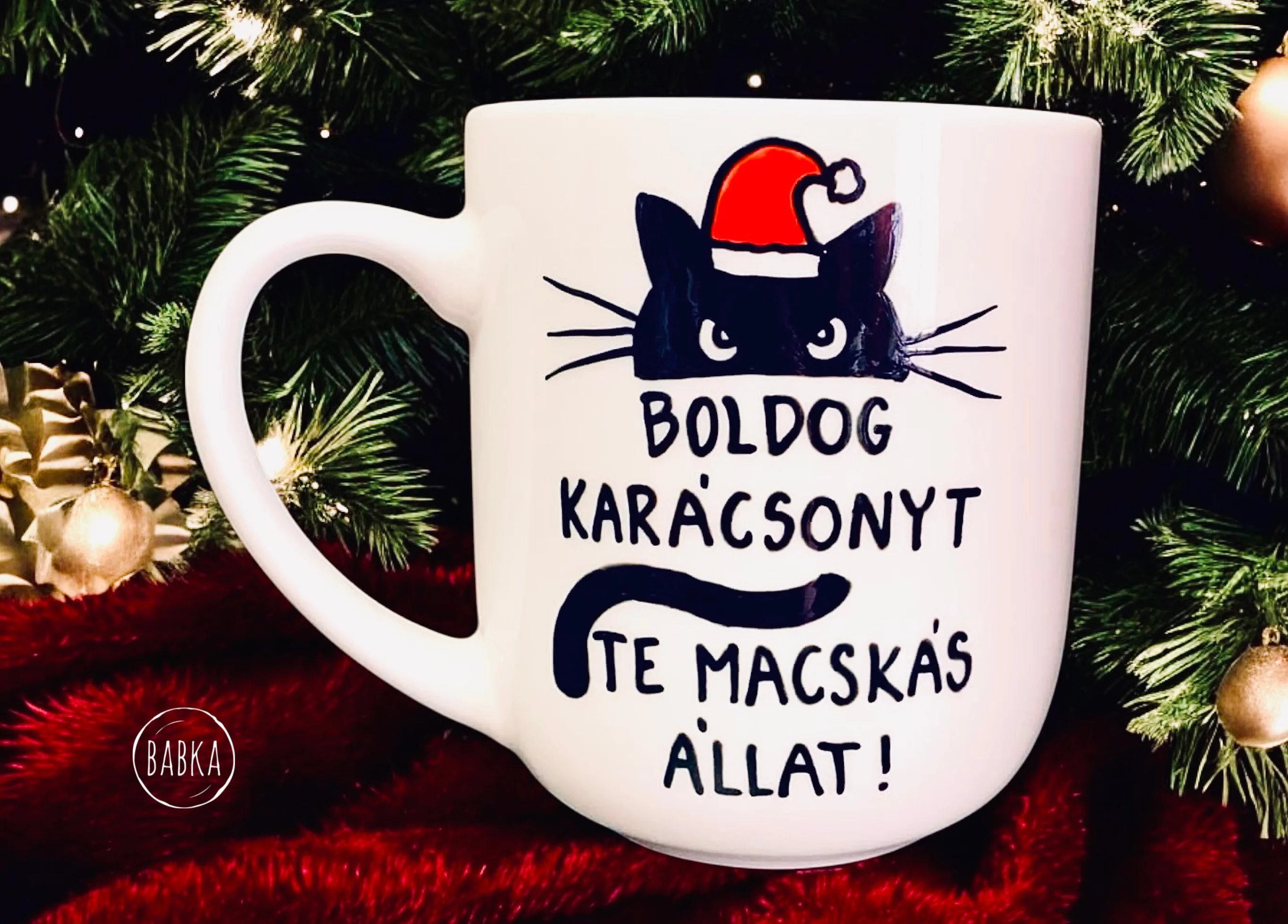 Macskás állat bögre