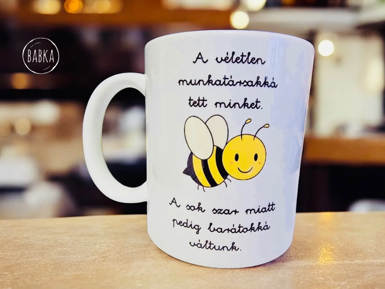Munkahelyi barátság bögre (méhecske)