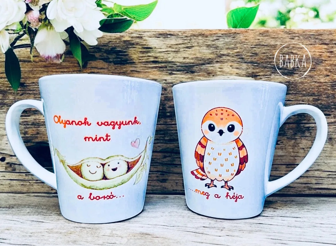 Borsó meg a héja (páros bögre) (tejeskávés)