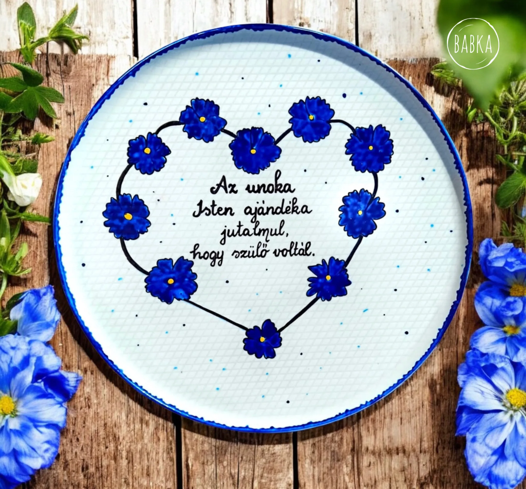 Nagyi tányér (Az unoka Isten ajándéka, jutalmul, hogy szülő voltál.)
