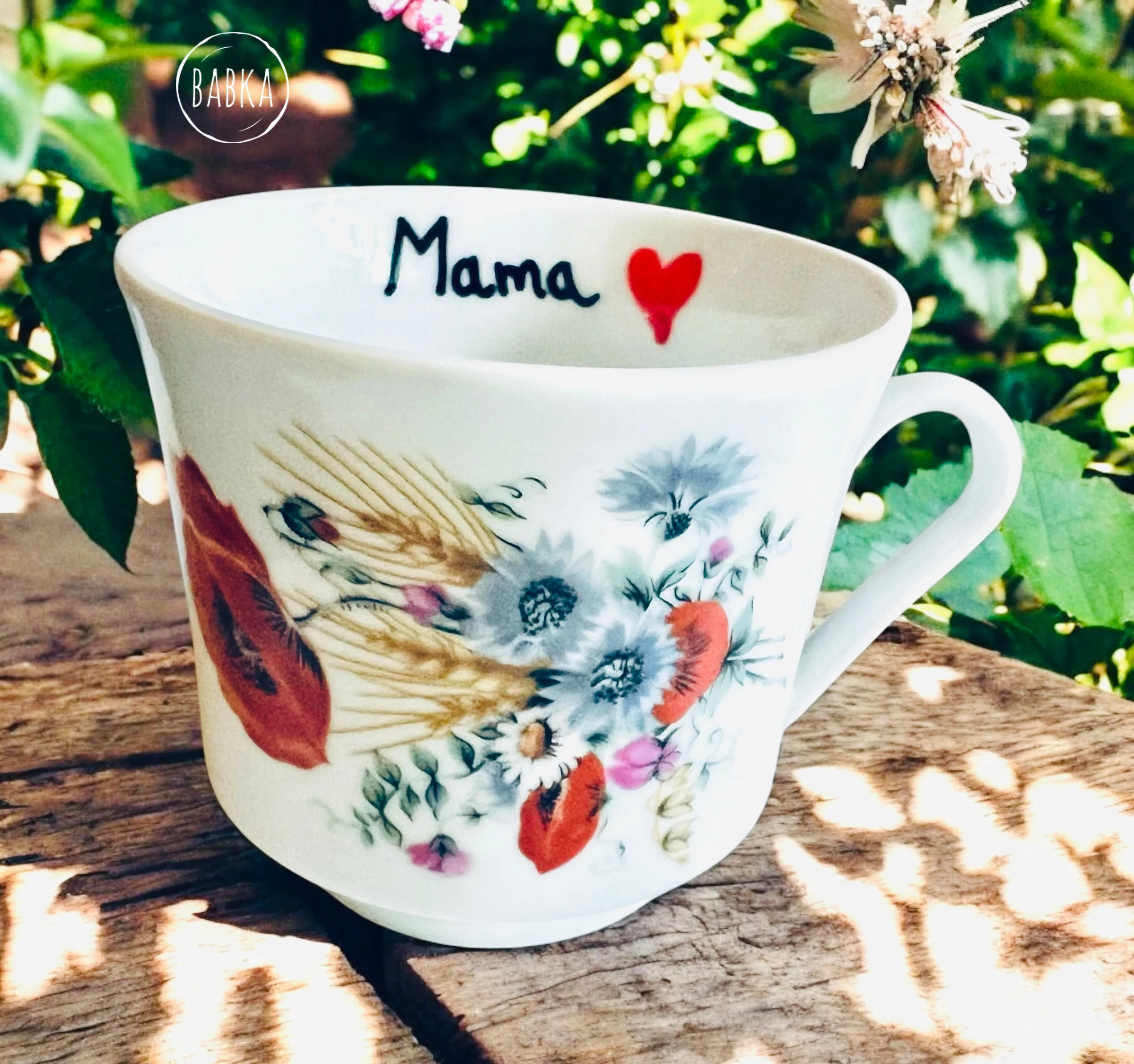 Mama (pipacsos) vintage csésze