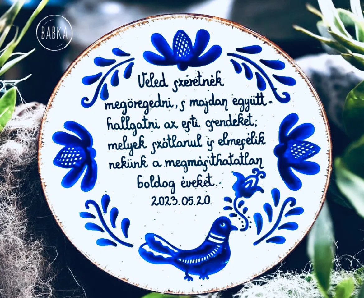 Házassági évfordulós tányér