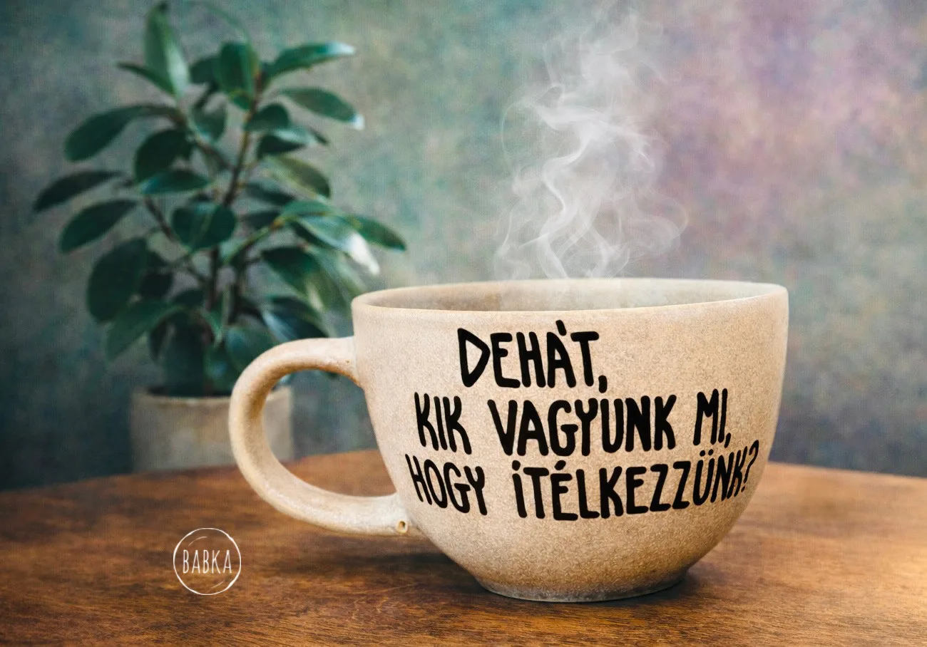 "Dehát kik vagyunk mi..." (bögre)