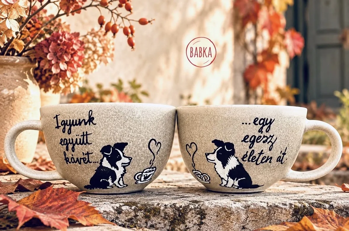 Ihyunk együtt kávét (border collie) (páros bögreÖ