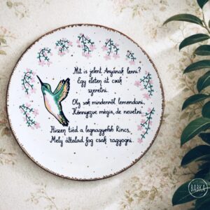 Anya kolibris tányér