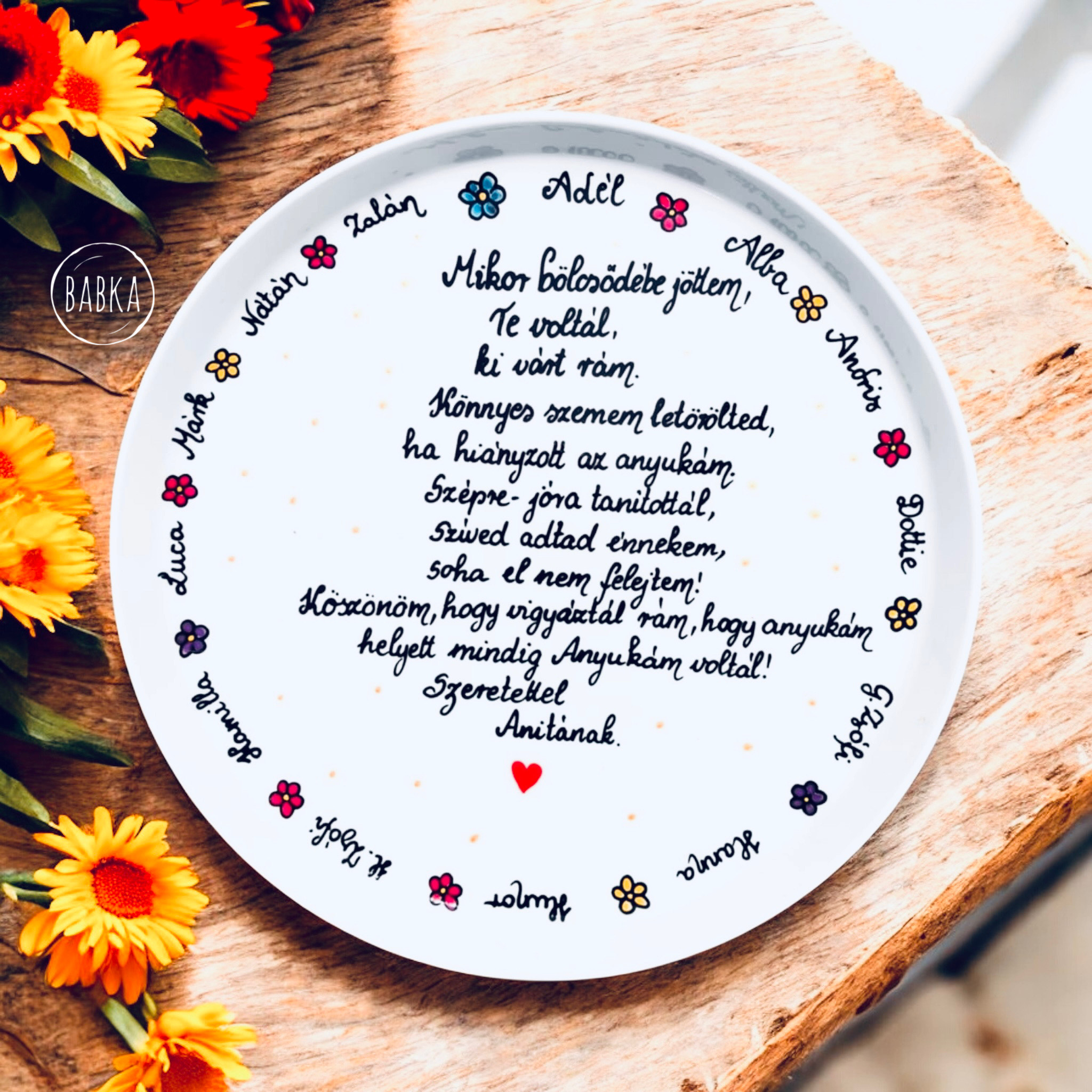 Ballagási tál (személyre szabható)