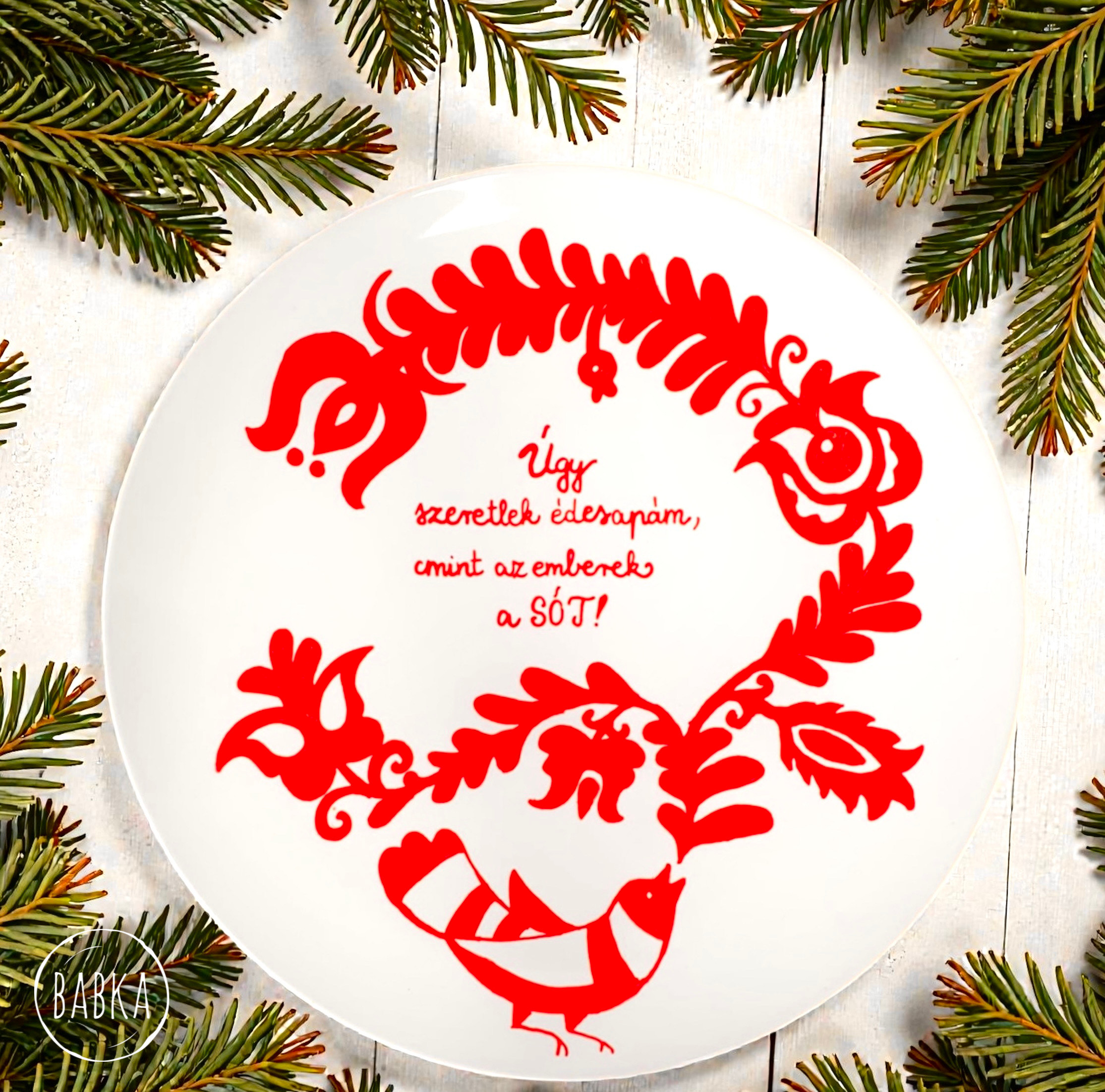 Apa - tányér (Mint emberek a sót!)