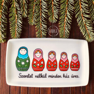 Seteményes tálca (babák)