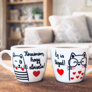 Én is téged (cicás páros csésze)