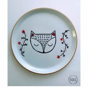 Róka tányér (SZÍN A TÁNYÉR PEREMÉRE VONATKOZIK)