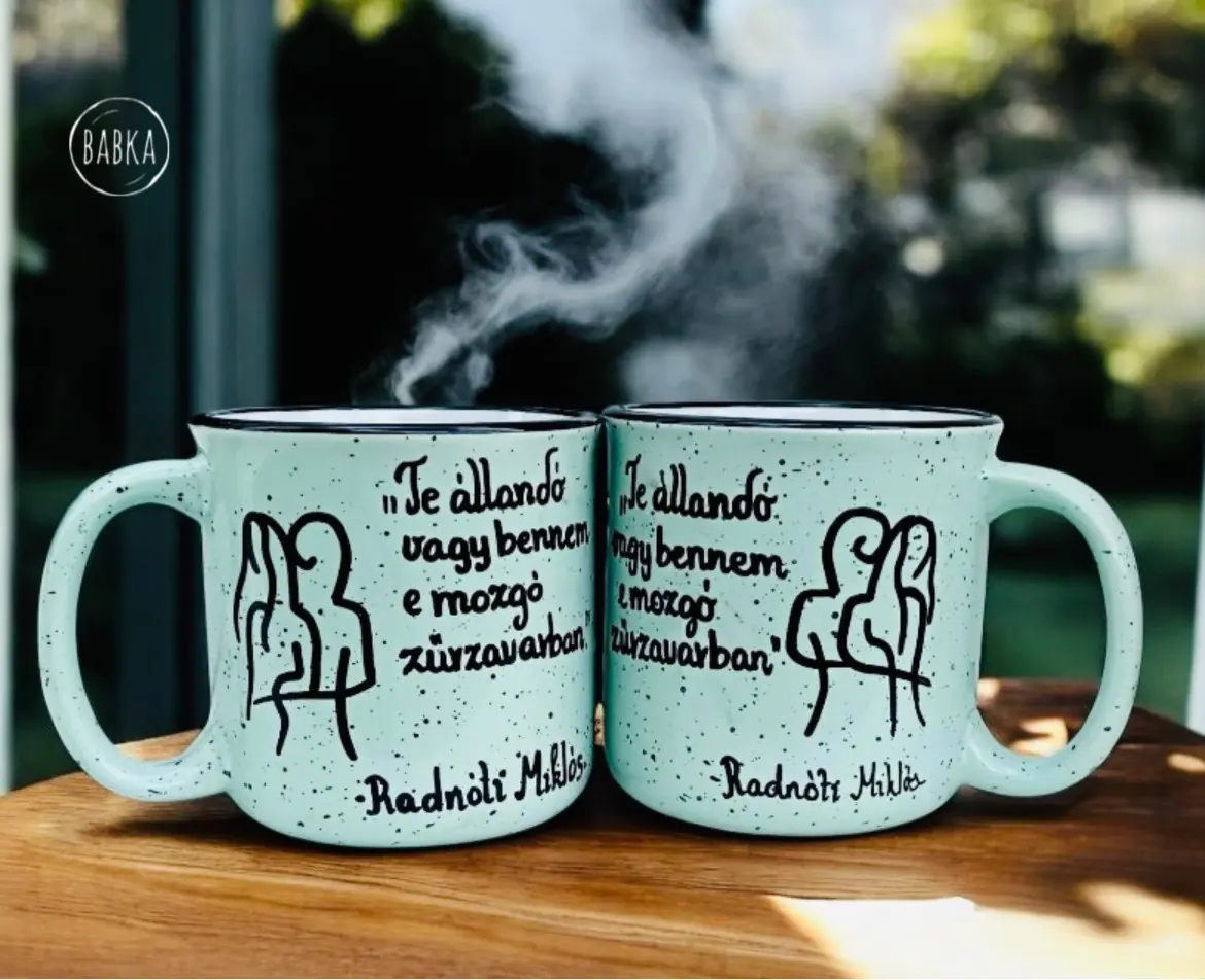 Radnóti páros bögre (4dl) (Te állandó vagy bennem e mozgó zűrzavarban)