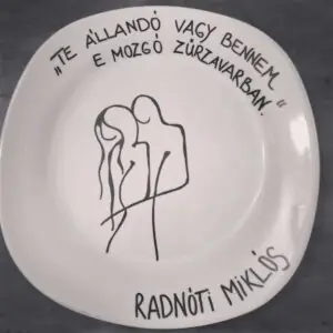 Radnóti verses tányér