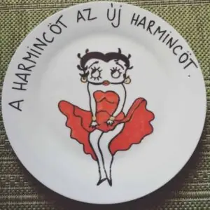 Betty Boop szülinapi tányér - Nagy (24cm)