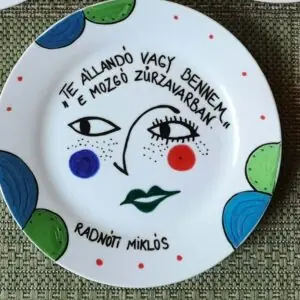 Radnóti verses tányér