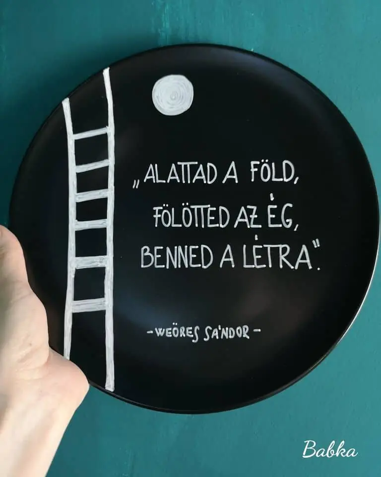 Weöres Sándor verses tányér