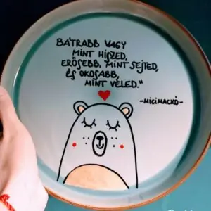 Pogácsás kerámia tál (Micimackó)