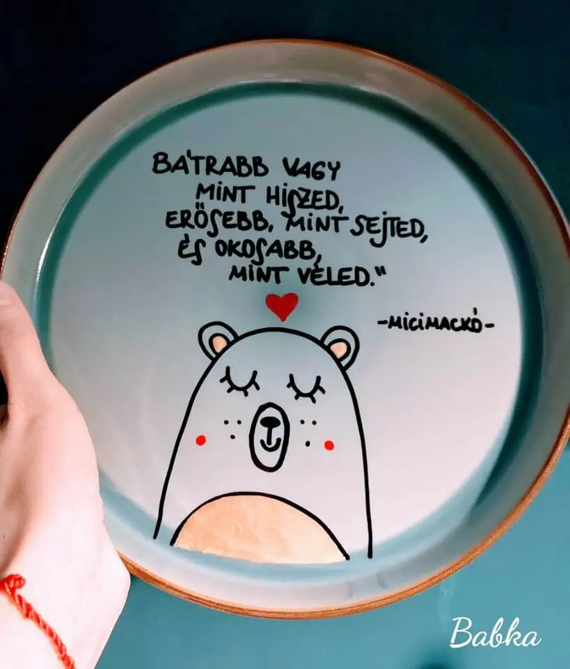 Pogácsás kerámia tál (Micimackó)