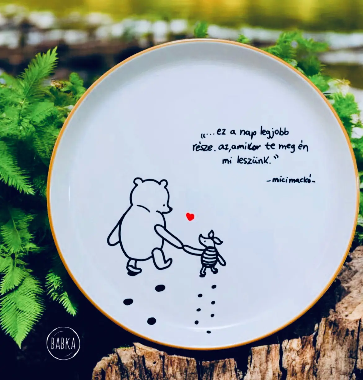 A nap legjobb része - tányér (SZÍN A TÁNYÉR PEREMÉRE VONATKOZIK)