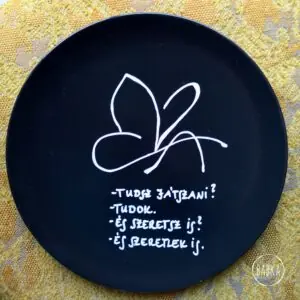 Fodor Ákos tányér - Lepkés - Nagy (26cm)