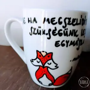 Piros rókás bögre