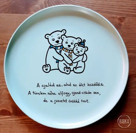 Család tányér (27cm)