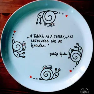 Tanár búcsúztató tányér (Juhász Gyula)