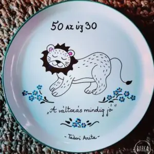 Szülinapi tál - 50 az új 30 (SZÍN A TÁNYÉR PEREMÉRE VONATKOZIK)