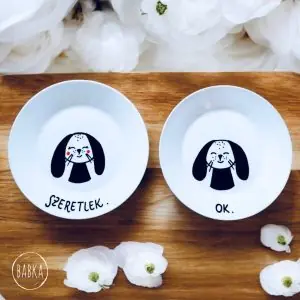 Nyúlszerelem - páros tányér - Nagy (24cm)