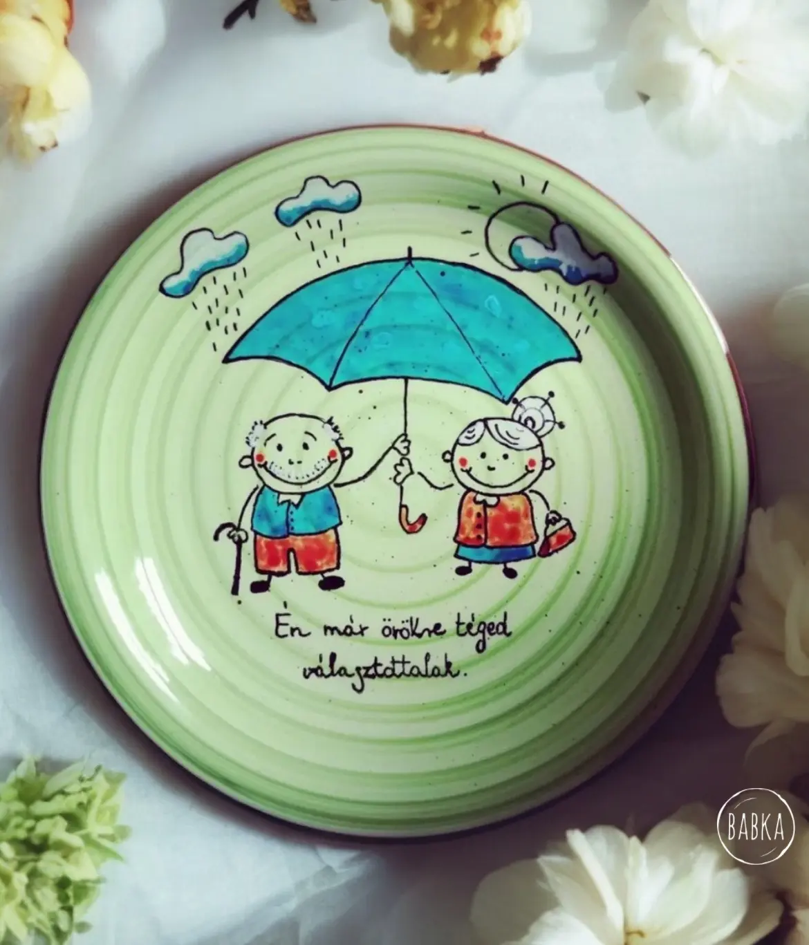 Örök szerelem - tányér (Én már örökre téged választottalak)