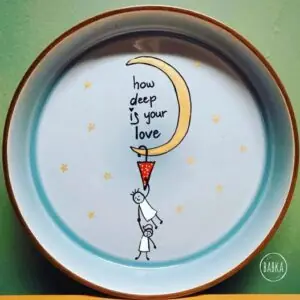 How deep is your love - valentin napi tányér