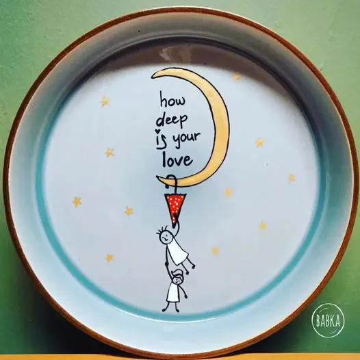 How deep is your love - valentin napi tányér