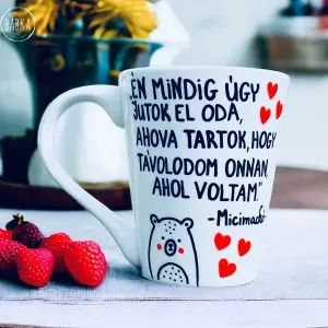 Micimackó bögre - bölcsesség (2,8dl) (Én mindig úgy jutok el oda, ahova tartok, hogy távolodom onnan, ahol voltam)