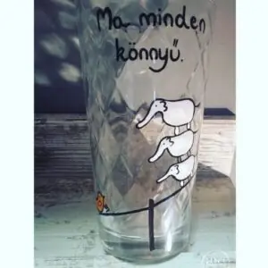 Ma minden könnyű üvegpohár (3dl)