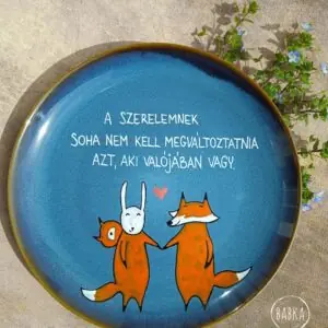 Róka szerelem tányér