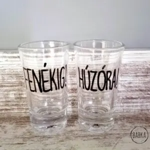 Páros "húzóra" pálinkás pohár